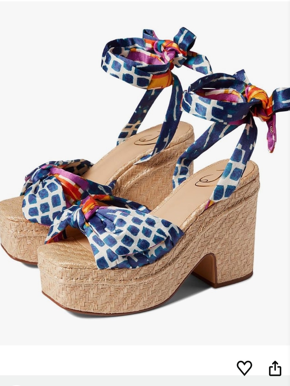 Sam Edelman Patterned Tula Platform Sandals - Picture 2 of 3